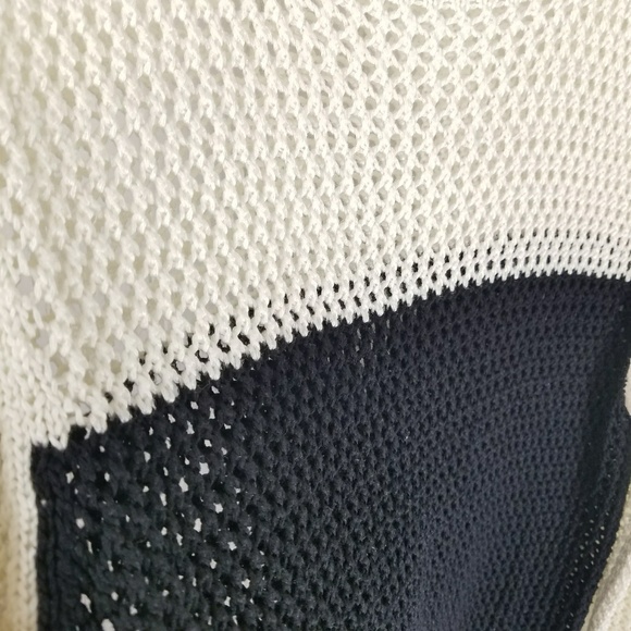 Apt. 9 Winter White & Black Open Knit Sweater - Picture 4 of 4